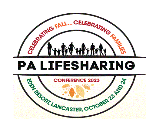 The PA Lifesharing Conference 2023. Logo with people holding hands