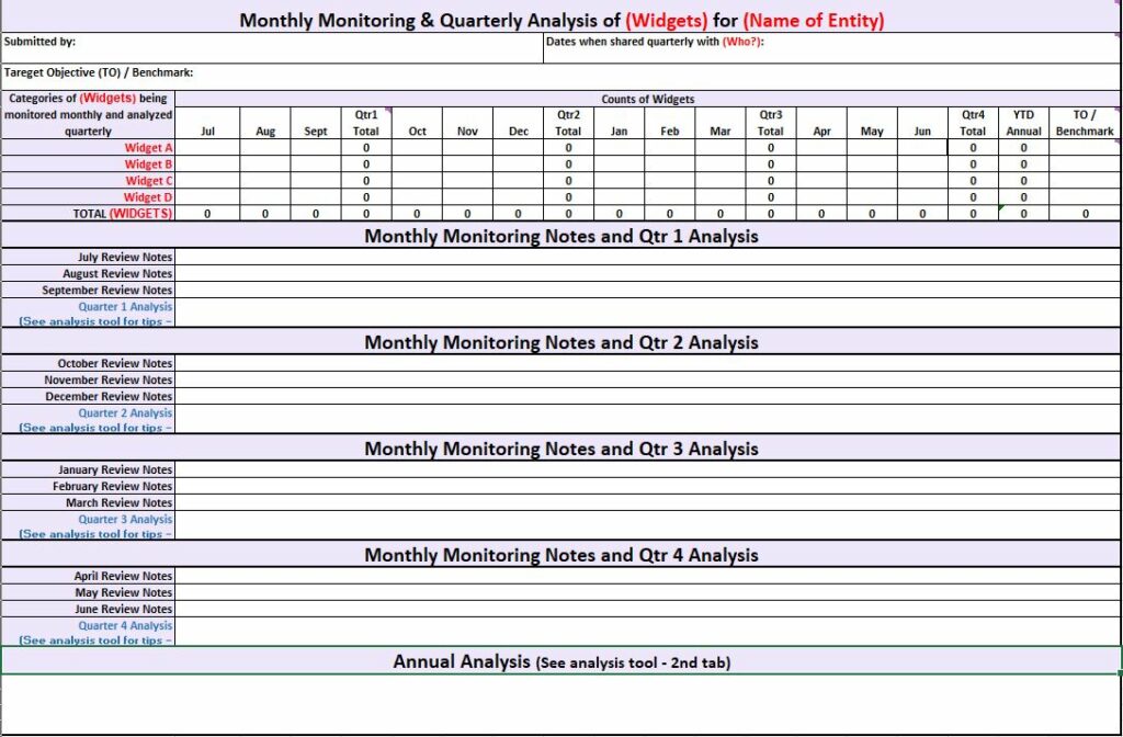 Click to download the QM Monthly Monitoring & Quarterly Analysis Template