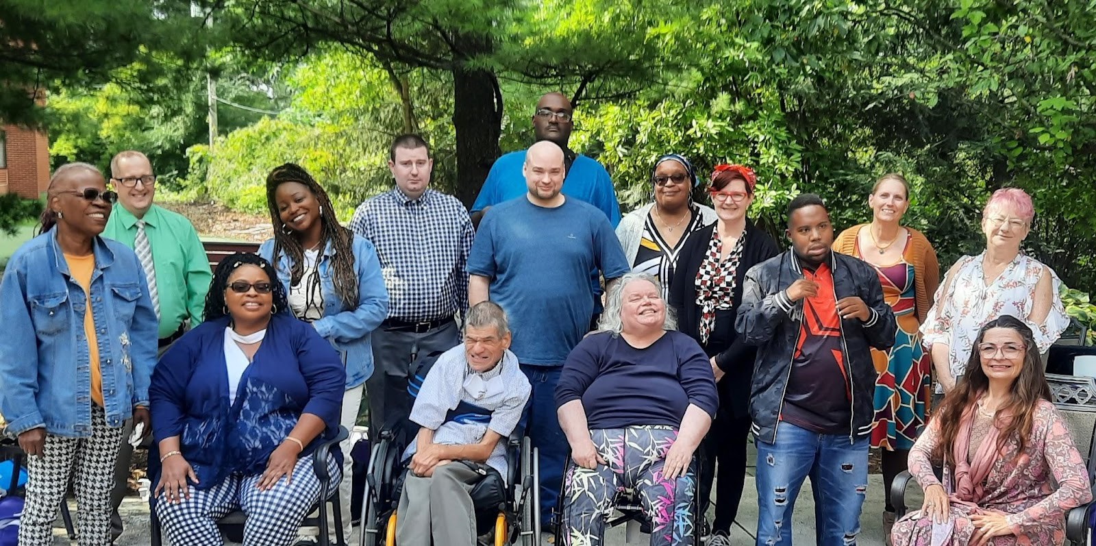 The picture shows just some of our SAPNA staff smiling while taking a break from learning themselves.
