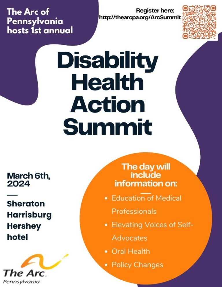 Flyer for Disability Health Action Summit