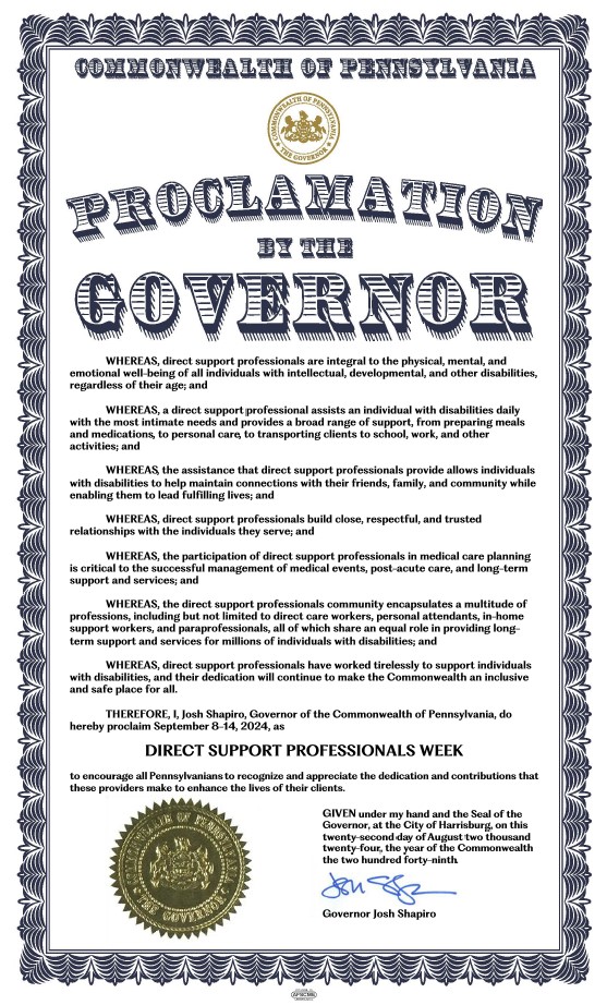 The full DSP proclamation from Governor Shapiro