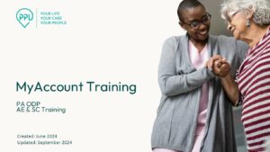 Public Partnerships LLC (PPL) MyAccount Training for Supports Coordinators (SCs) and Administrative Entities (AEs)