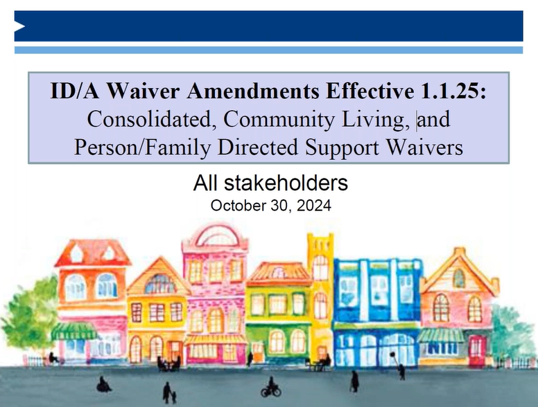 ID/A Waiver Amendments Effective January 1, 2025