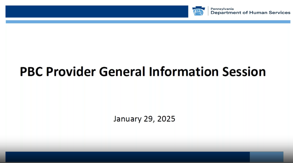 Provider General Information Session January 29, 2025