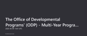 The Office of Developmental Programs' (ODP) - Multi-Year Program Growth Strategy Virtual Office Hours (VOH) for Administrative Entities (AEs) for June