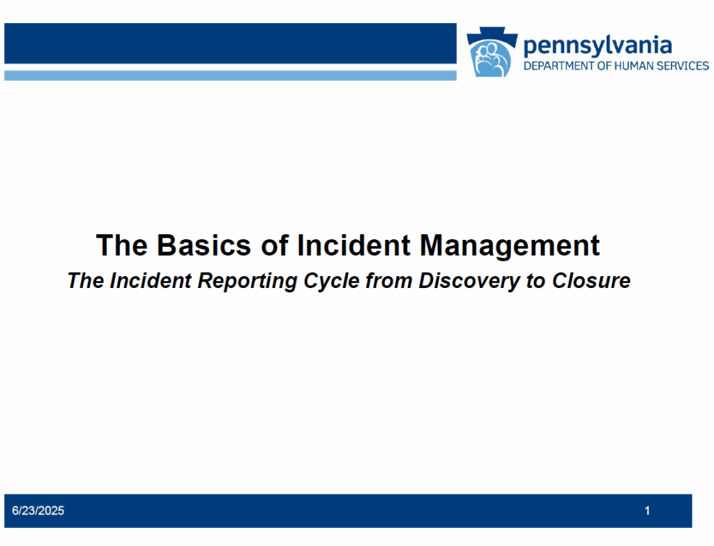 The Basics of Incident Management-The Incident Report Cycle from Discovery to Closure