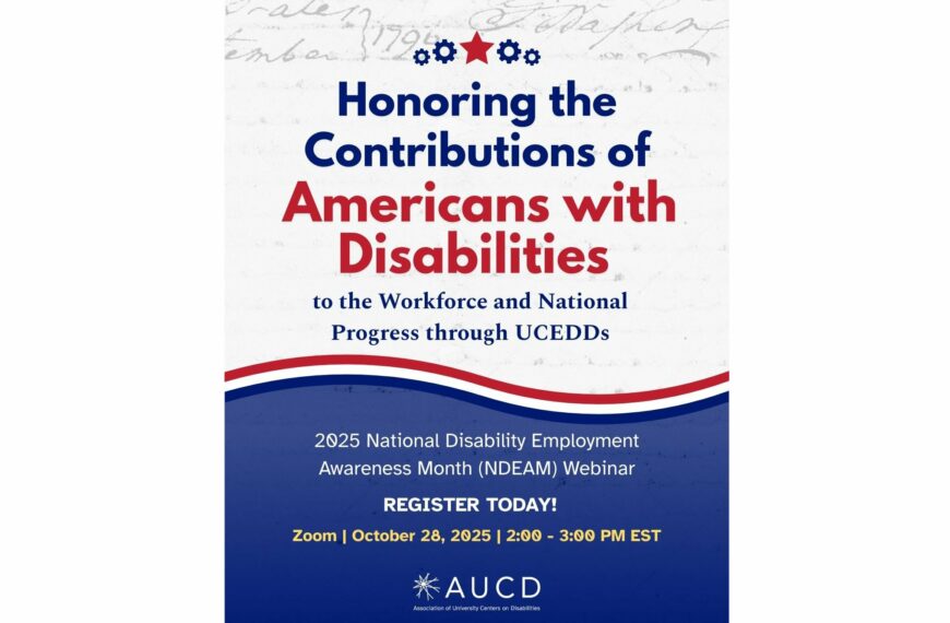 Flyer graphic advertising the webinar: "Honoring the Contributions of Americans with Disabilities"