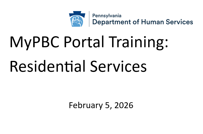MyPBC Portal Training for Residential Service Providers (February 5, 2026)