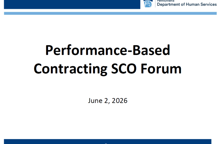 Performance-Based Contracting (PBC) Quarterly Provider Forum- SCOs (June 2, 2026)