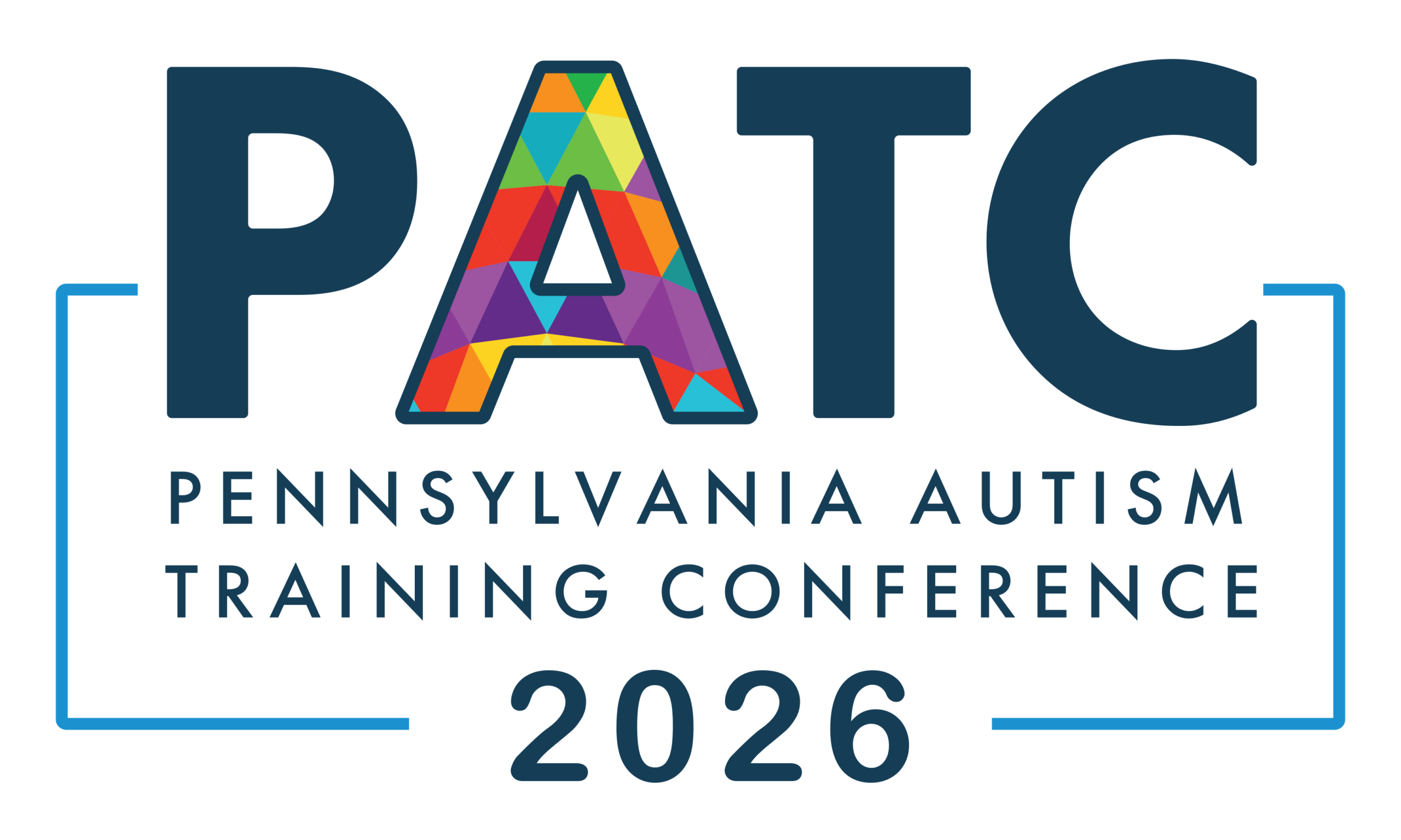 PATC 2026 logo with a prismatic pattern in the A